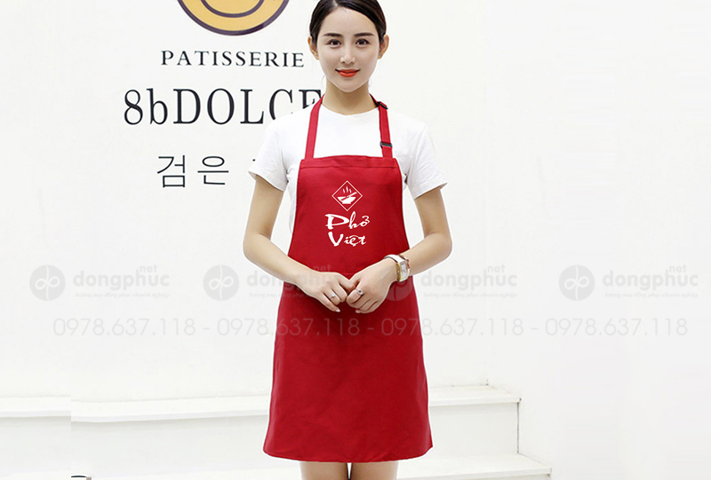 May và in tạp dề Quán Phở Việt