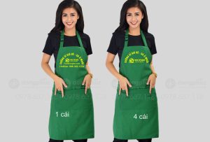 May và in tạp dề Xưởng sỉ giò bê - Gà ủ muối