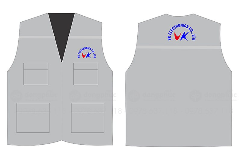 May và in áo gile Công ty VK Electronics