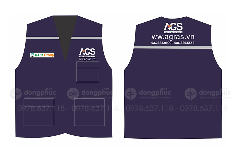 May và in áo gile Công ty Agras
