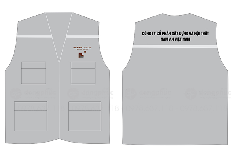 May và in áo gile Công ty cổ phần xây dựng và nội thất Nam An Việt Nam