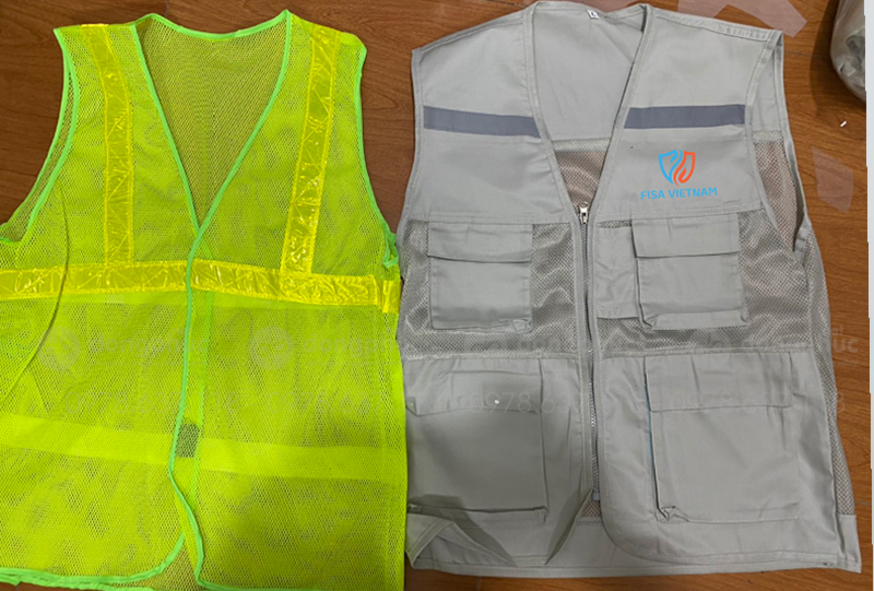 May và in áo gile Công ty Fisa Việt Nam