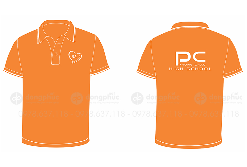 May và in áo Lớp 12A niên khóa 89-92 Phong Chau High school