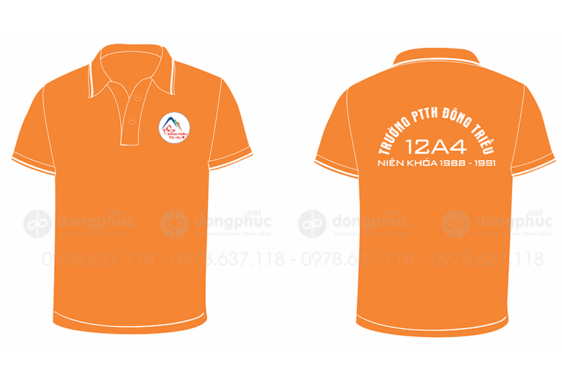 May và in áo Lớp 12A4 Trường PTTH Đông Triều niên khóa 1988-1991
