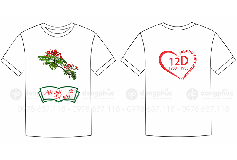 May và in áo Lớp 12D Trường THPT Hưng Nhân 1980-1983