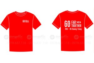 May và in áo Lớp màu đỏ 2K6 - D5 Quang Trung