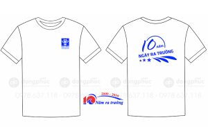 May và in áo Phông HAU - 04X2 - 10 năm Ngày ra trường
