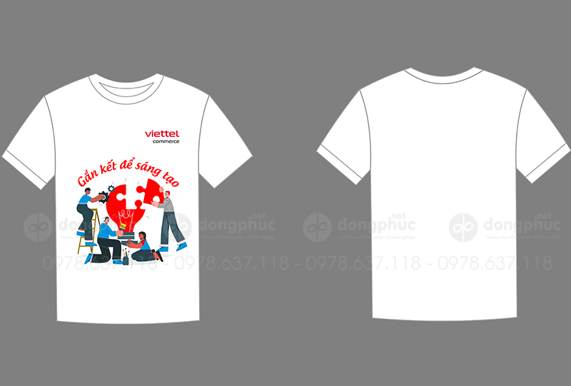 May và in áo phông Viettel Commerce