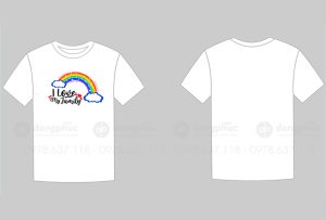 May và in áo phông I love my family