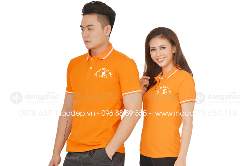May và in áo phông màu cam Câu lạc bộ xe đạp