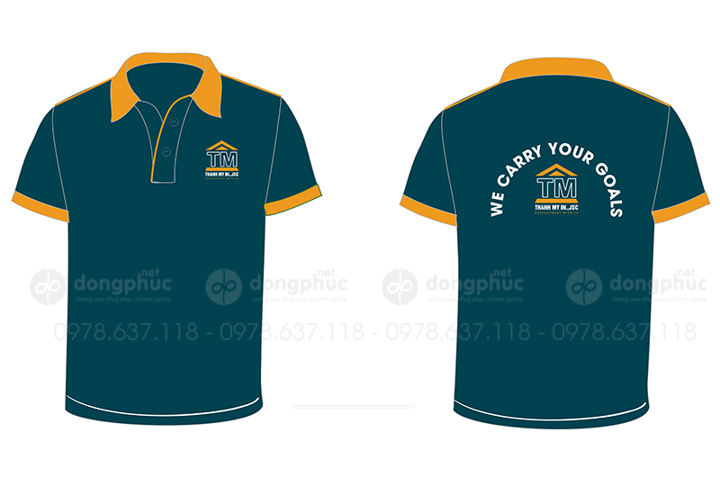 May và in áo phông màu xanh lục Công ty Thành Mỹ