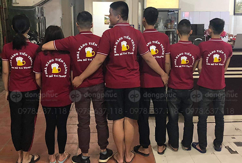 May và in áo phông Nhà hàng Tiến Thành