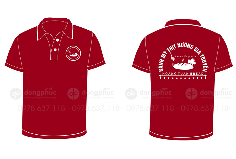 May và in áo phông Quán Bánh mỳ thịt nướng gia truyền Hoàng Tuấn
