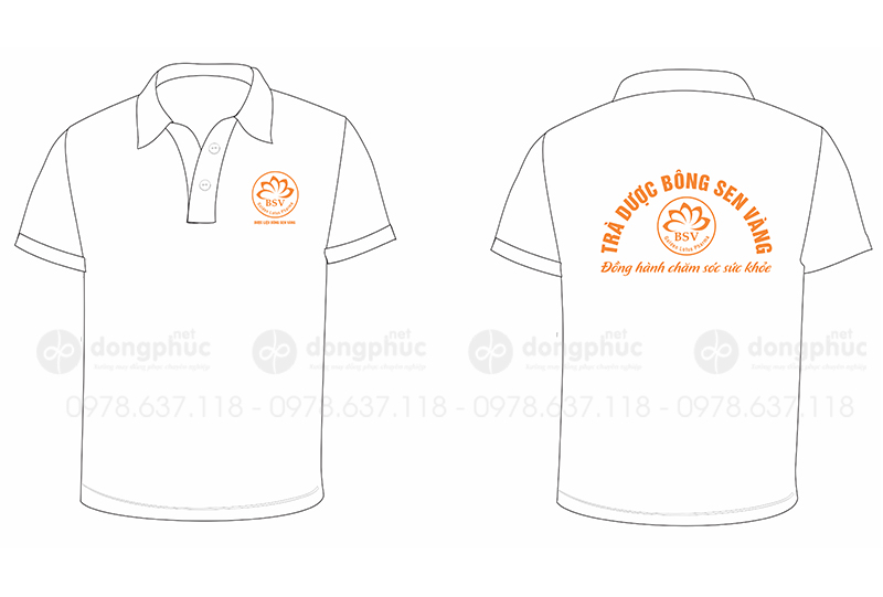 May và in áo phông Công ty Trà dược Bông sen vàng