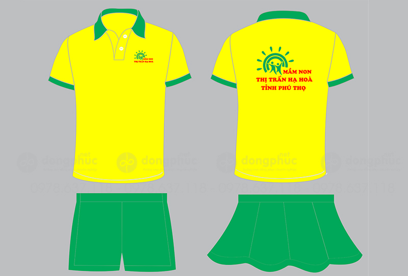 May và in áo phông Trường mầm non Thị trấn Hạ Hòa Phú Thọ