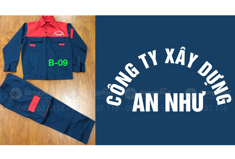May và in đồng phục bảo hộ Công ty xây dựng An Thư