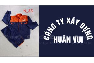May và in đồng phục bảo hộ Công ty xây dựng Huân Vui