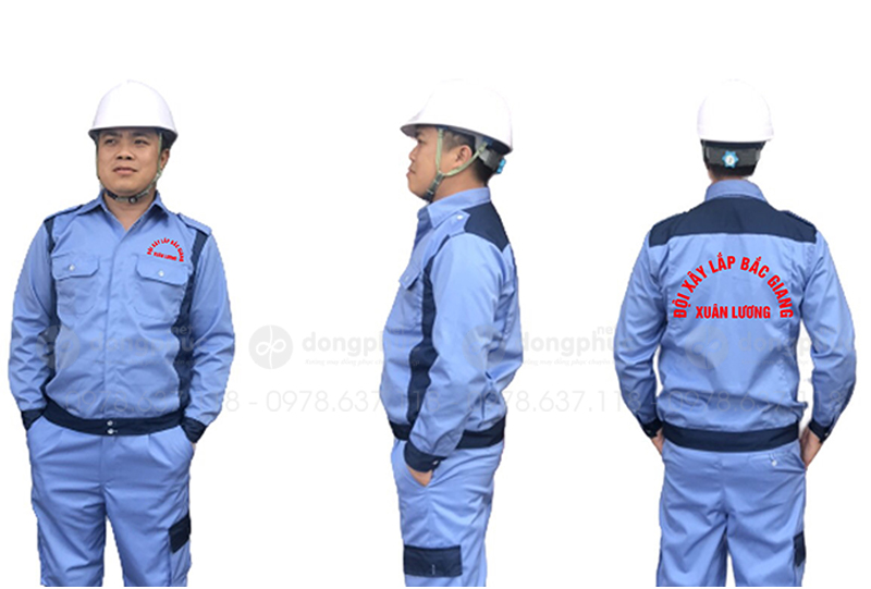May và in đồng phục bảo hộ Đội xây lắp Bắc Giang