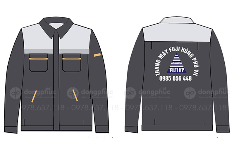May và in áo bảo hộ Thang máy Fuji Hùng Phú VN