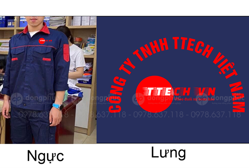 May và in đồng phục bảo hộ Công ty TNHH Tech Việt Nam