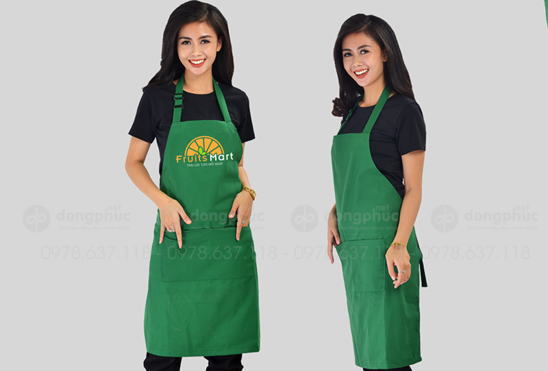 May và in tạp dề Fruits Mart