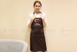 May và in tạp dề Quán Cafe sáng Bình vị Thái Minh