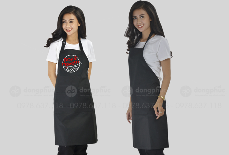 May và in tạp dề Quán Poke Makoto