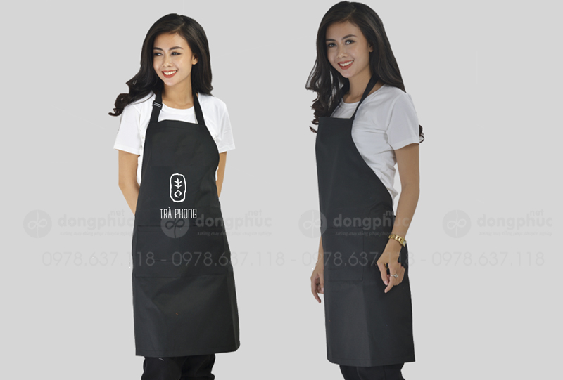 May và in tạp dề Quán Trà Phong