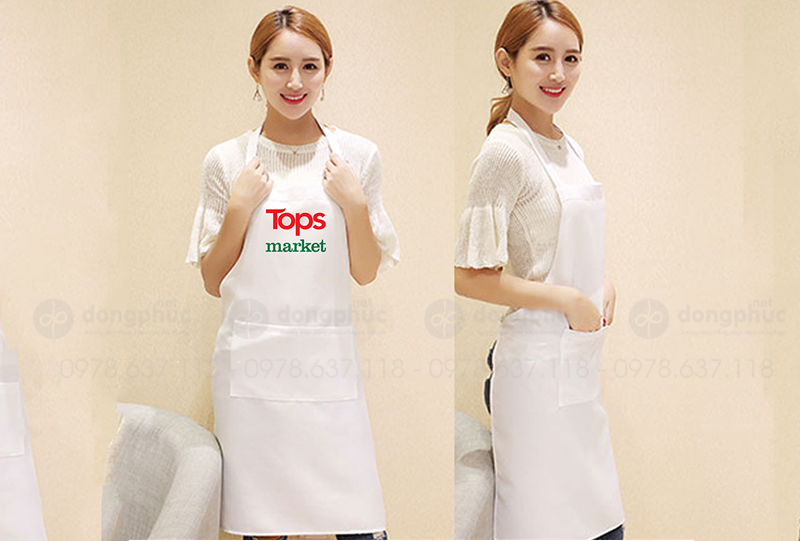 May và in tạp dề Tops Market