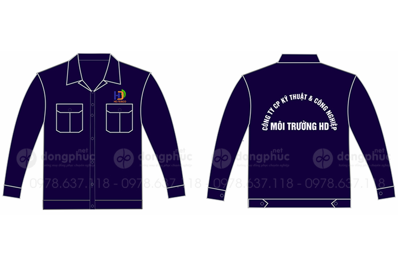 May và in áo bảo hộ Công ty CP kỹ thuật & Công nghiệp Môi trường HD