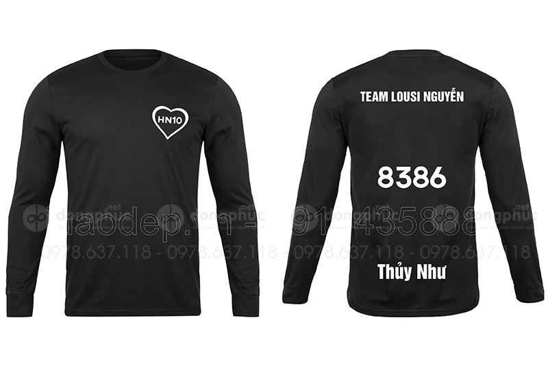 May và in áo dài tay Team Lousi Nguyễn