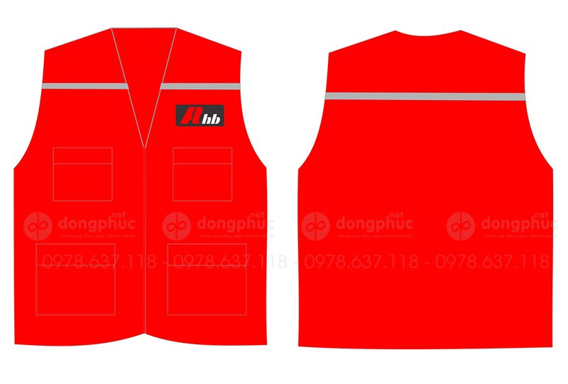 May và in áo gile Công ty Ahb