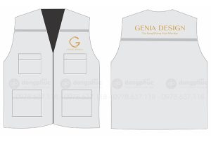 May và in áo gile Công ty Genia Design