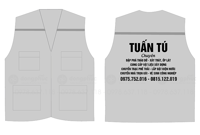May và in áo gile Công ty Tuấn Tú