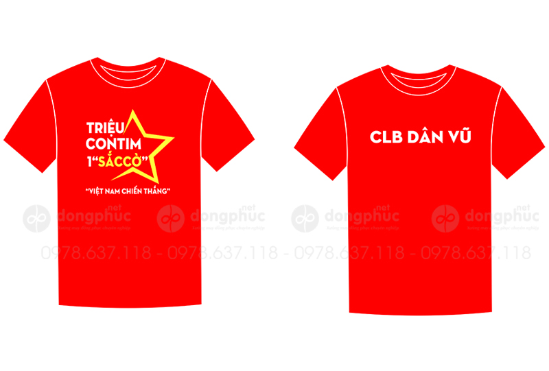 May và in áo phông CLB Dân Vũ