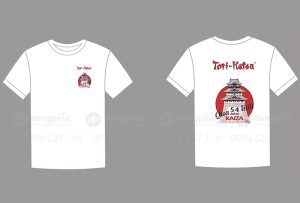 May và in áo phông cổ tròn Nhà hàng Tori - Katsu