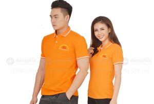 May và in áo phông màu cam Đơn vị xây dựng Đào Tập