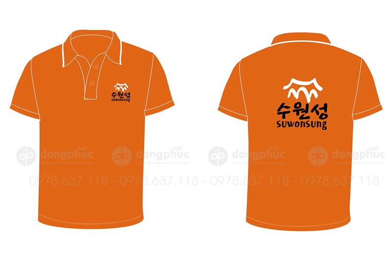 May và in áo phông màu cam Nhà hàng Suwonsung