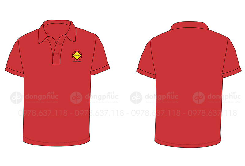 May và in áo phông màu đỏ Công ty New Gen International