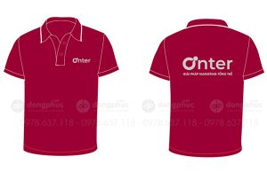 May và in áo phông màu đỏ Công ty Onter