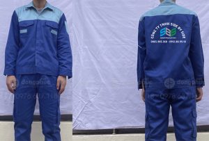 May và in đồng phục bảo hộ màu xanh dương Công ty TNHH Side by Side