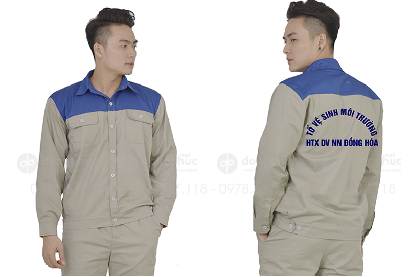 May và in đồng phục bảo hộ Tổ vệ sinh môi trường HTX DV NN Đồng Hóa