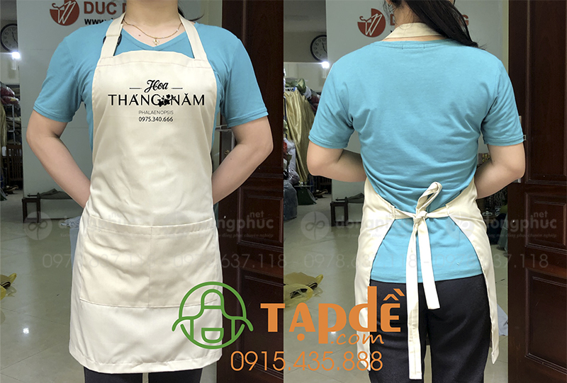 May và in tạp dề Cửa hàng Hoa Tháng Năm