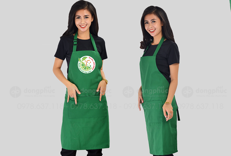 May và in tạp dề Quán Hà Mía