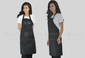 May và in tạp dề màu đen Quán Liti Bibi