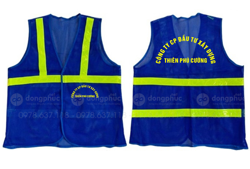 May và in áo gile Công ty CP Đầu tư và xây dựng Thiên Phú Cường