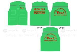May và in áo gile Công ty Nội thất Tân Á