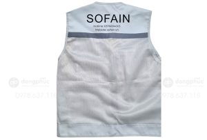 May và in áo gile Công ty Sofain
