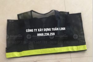 May và in áo gile màu đen Công ty Xây dựng Tuấn Linh