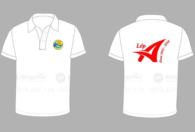 May và in áo Lớp A khóa 1995-1998 Trường THPT Trần Đăng Ninh